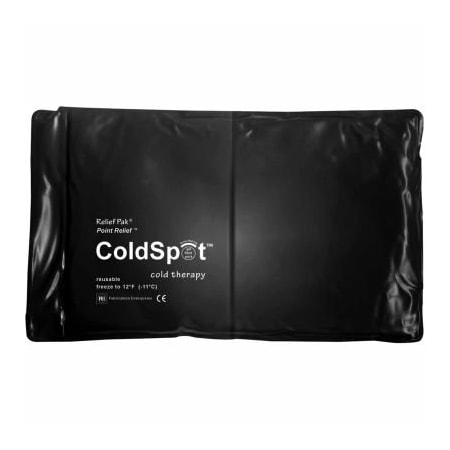 Fabrication Enterprises Relief Pak Heavy-Duty Black Urethane Reusable Cold Pack, Half Size 7" x 11" 11-1253